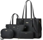 Women Fashion Synthetic Leather Handbags Tote Bag Shoulder Bag Top Handle Satchel Purse Set