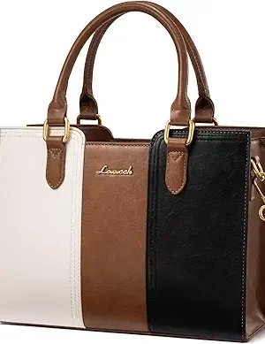 Purse for Women, Vintage Leather Shoulder Handbag, Small Ladies Satchel Tote Purse Top Handle Crossbody Bag for Work