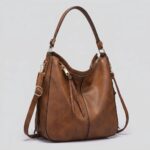 Realer Hobo Crossbody Bags for Women Designer Faux Leather Hobo Handbags Retro Large Size Shoulder Bag Bucket Purse