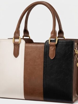 Purse for Women, Vintage Leather Shoulder Handbag, Small Ladies Satchel Tote Purse Top Handle Crossbody Bag for Work