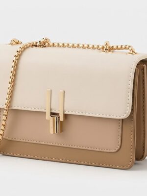 Color-Block Crossbody Bags for Women Leather Cross Body Purses Cute Designer Handbags Shoulder Bag Medium Size