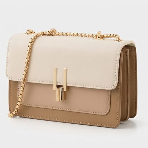Color-Block Crossbody Bags for Women Leather Cross Body Purses Cute Designer Handbags Shoulder Bag Medium Size